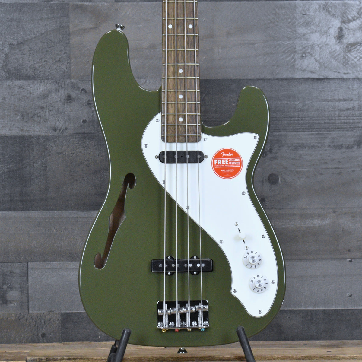 Squier Paranormal Precision Bass  Thinline SJ - Olive