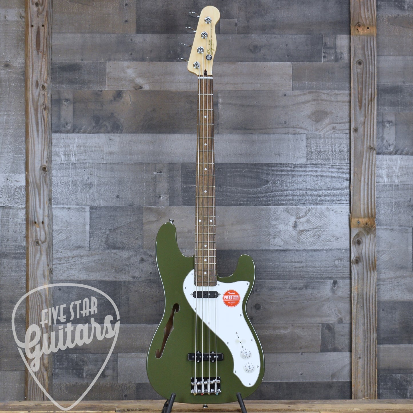 Squier Paranormal Precision Bass  Thinline SJ - Olive