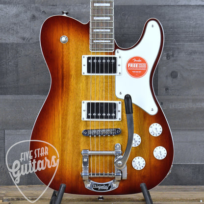 Squier Paranormal Troublemaker Telecaster Deluxe Bigsby - Honey Sunburst