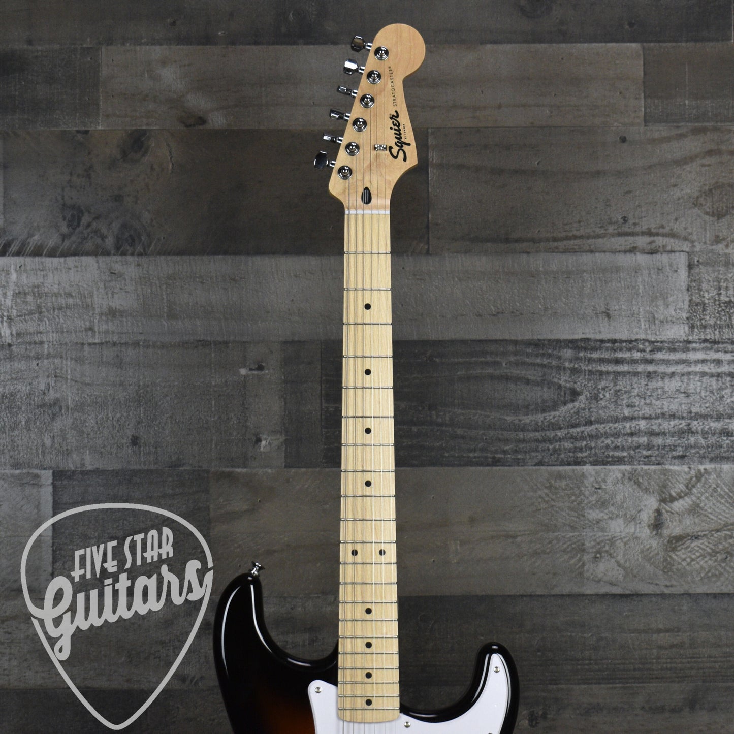 Squier Sonic Stratocaster Maple Fingerboard White Pickguard - 2-Color Sunburst