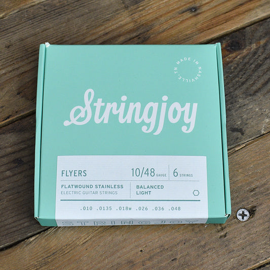 Stringjoy Flyers 10-48 Balanced Light Gauge - Flatwound Stainless Electric Guitar Strings