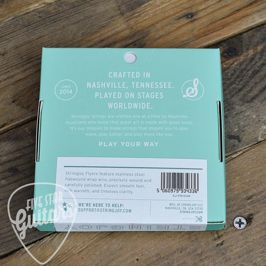 Stringjoy Flyers 10-48 Balanced Light Gauge - Flatwound Stainless Electric Guitar Strings