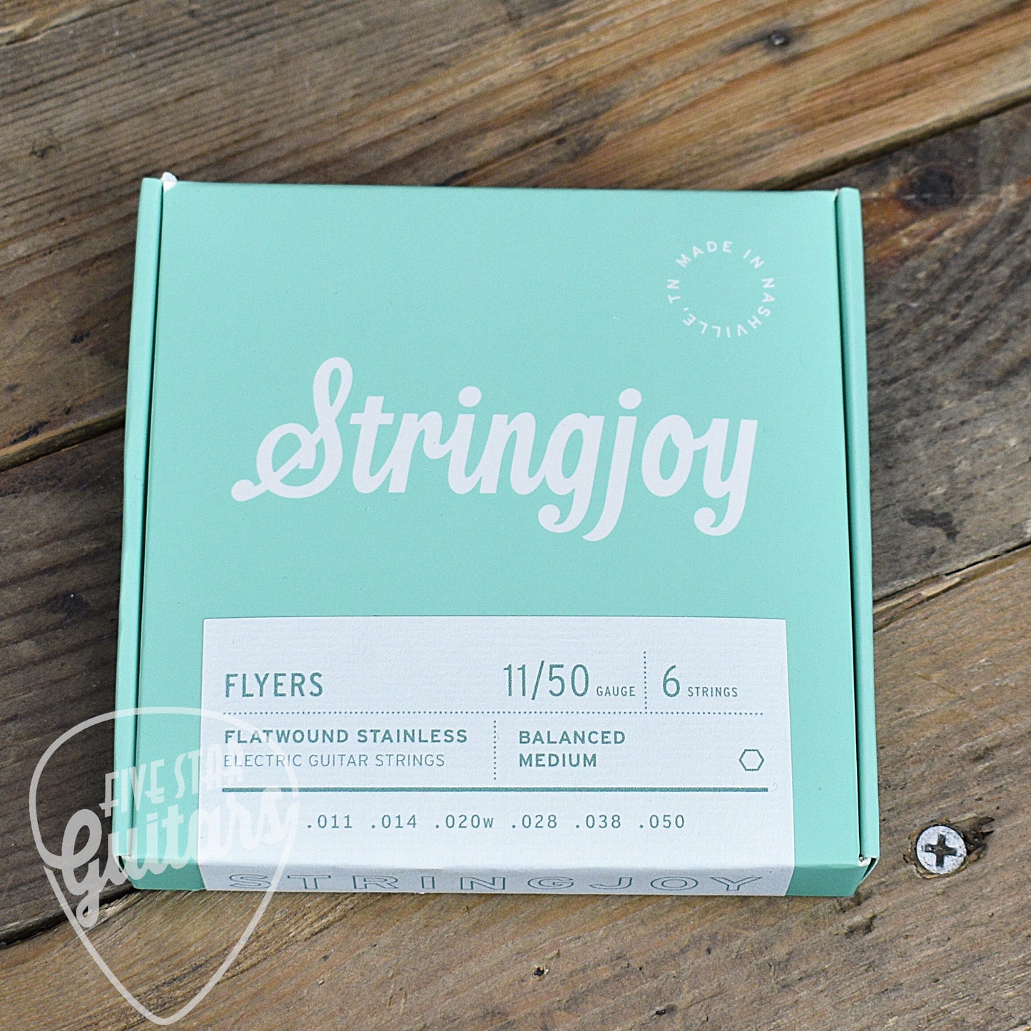 Stringjoy Flyers 11-50 Balanced Medium Gauge - Flatwound Stainless Electric Guitar Strings
