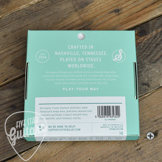 Stringjoy Flyers 9-42 Balanced Super Light Gauge - Flatwound Stainless Electric Guitar Strings