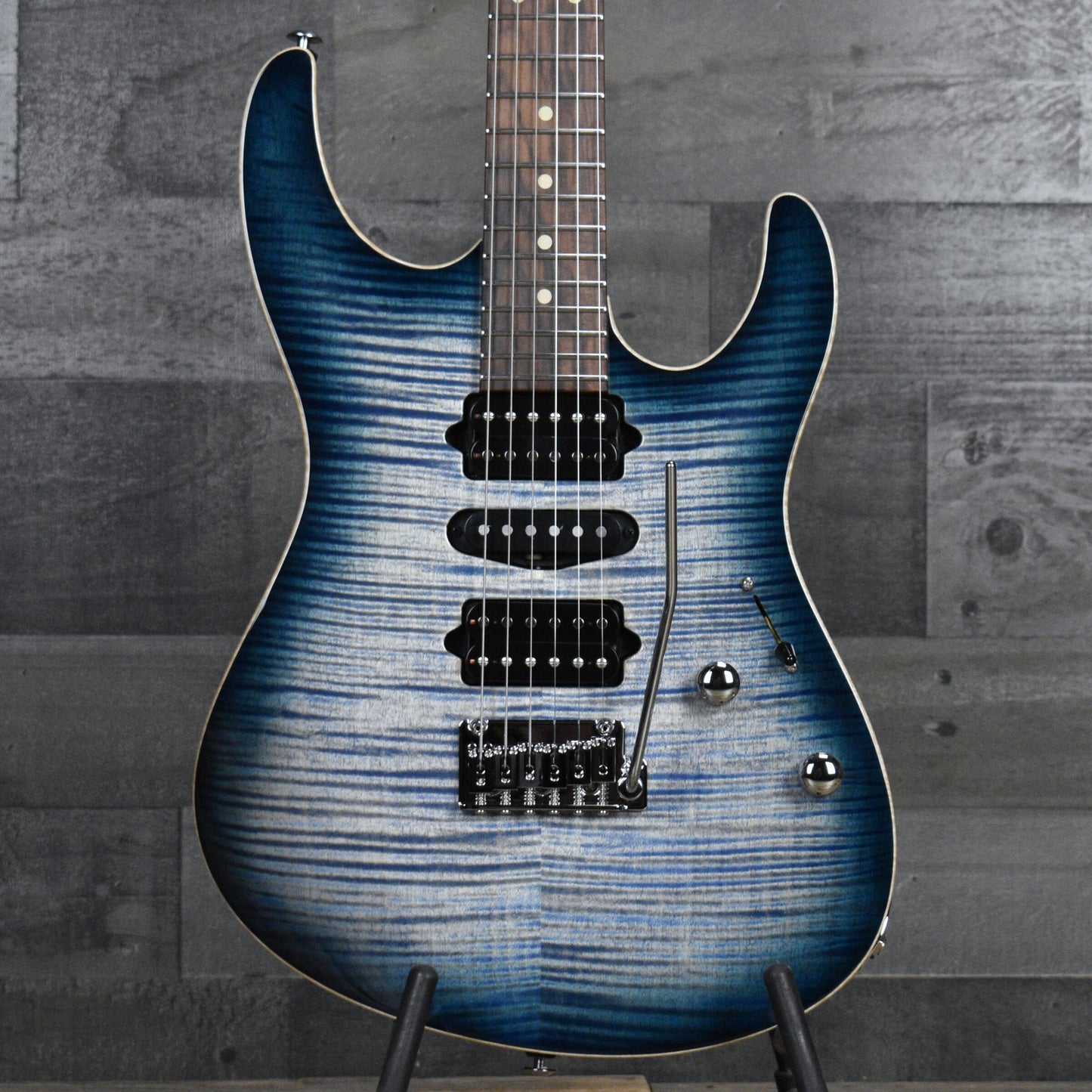 Suhr Modern Plus - Faded Trans Whale Blue Burst with Gig Bag