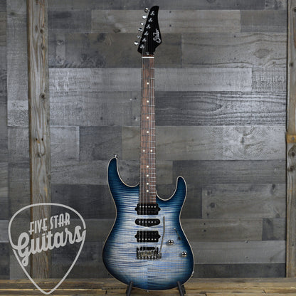 Suhr Modern Plus - Faded Trans Whale Blue Burst with Gig Bag