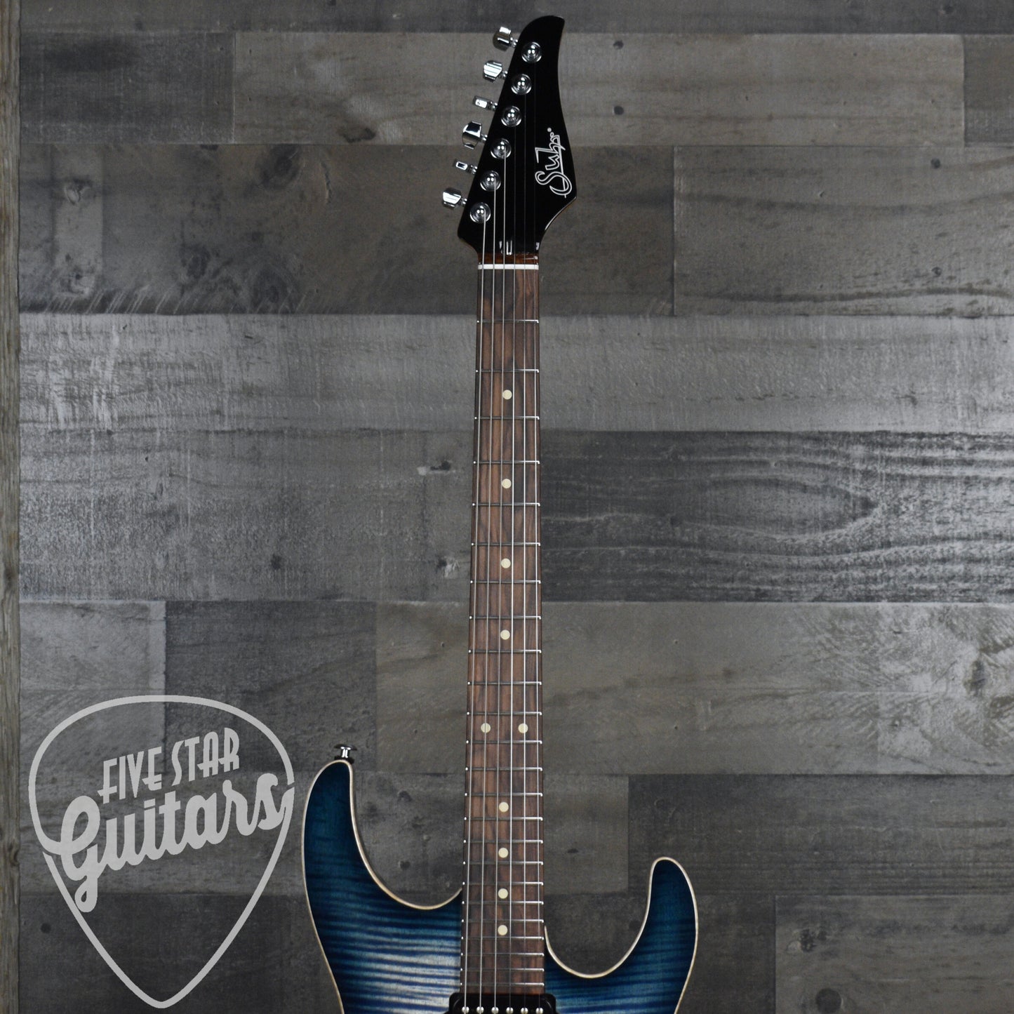 Suhr Modern Plus - Faded Trans Whale Blue Burst with Gig Bag
