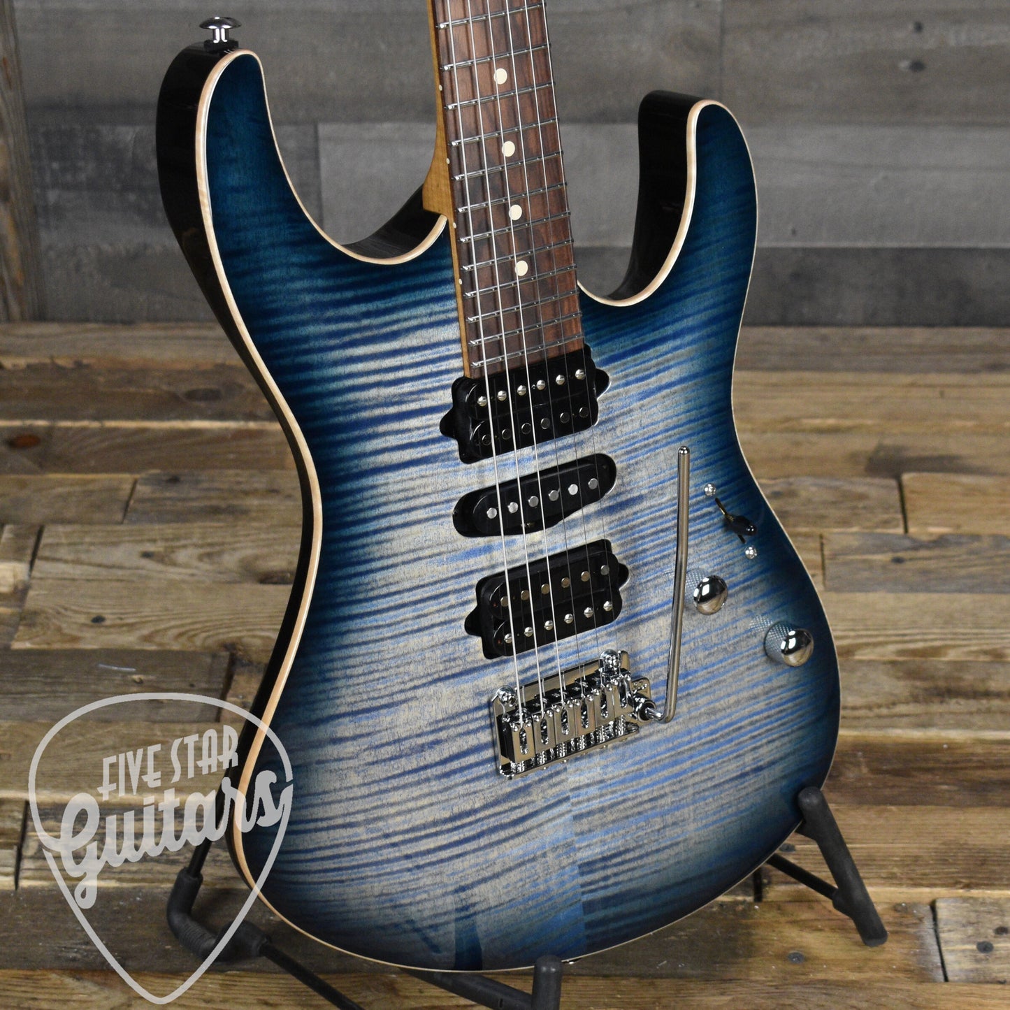 Suhr Modern Plus - Faded Trans Whale Blue Burst with Gig Bag