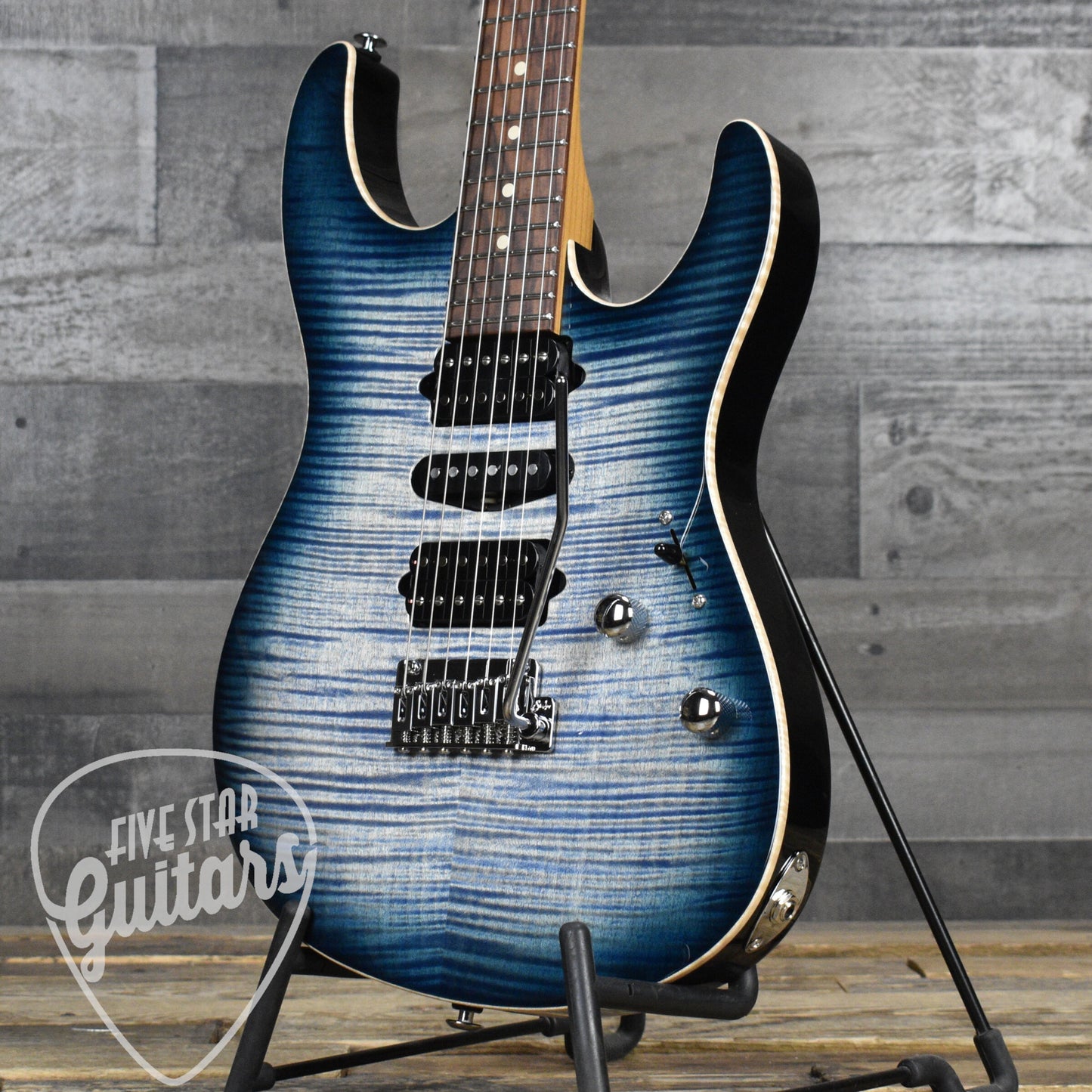 Suhr Modern Plus - Faded Trans Whale Blue Burst with Gig Bag
