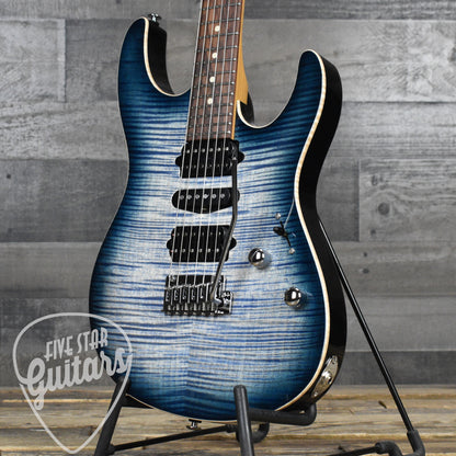 Suhr Modern Plus - Faded Trans Whale Blue Burst with Gig Bag