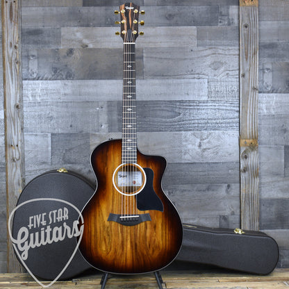 Taylor 224ce-K DLX 2024 - Shaded Edgeburst with Hard Shell Case