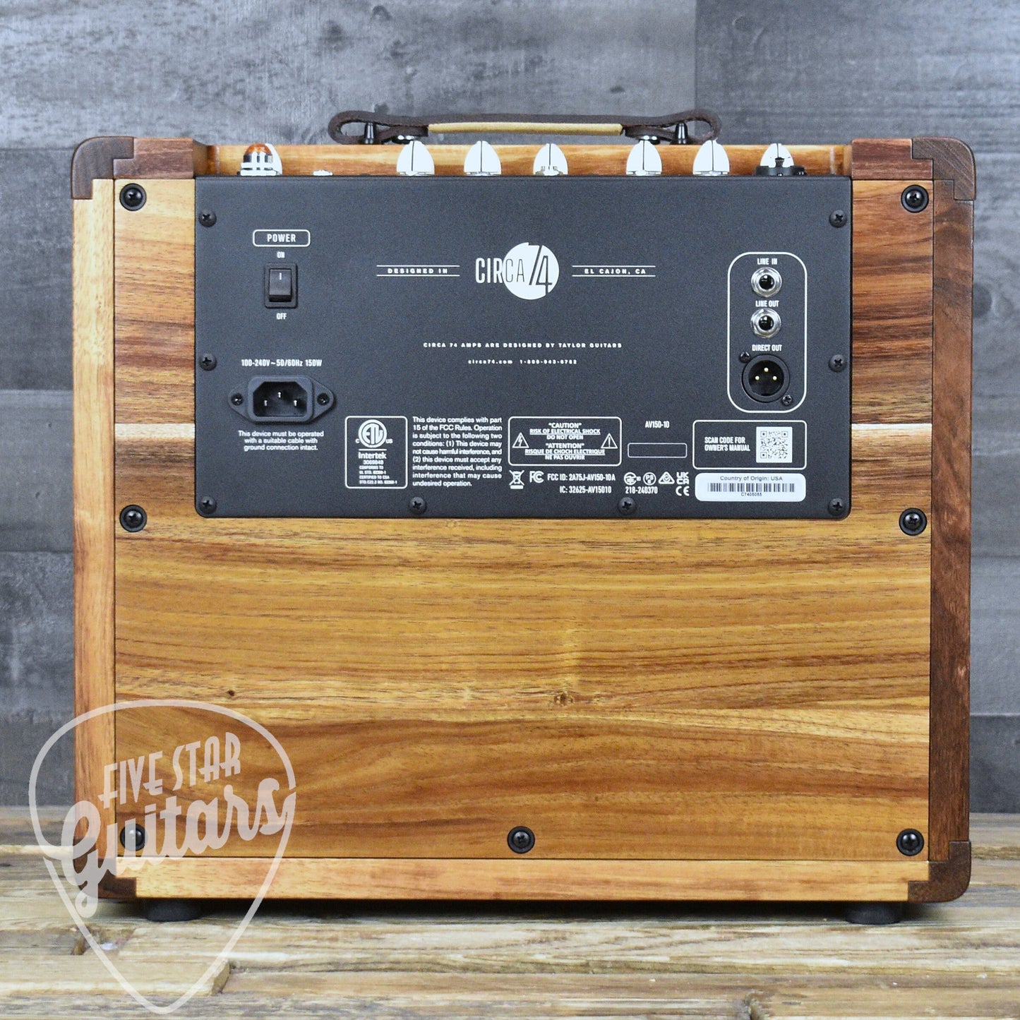 Circa 74 AV150-10 Acoustic Amplifier and Vocal System - Hawaiian Koa with Stand