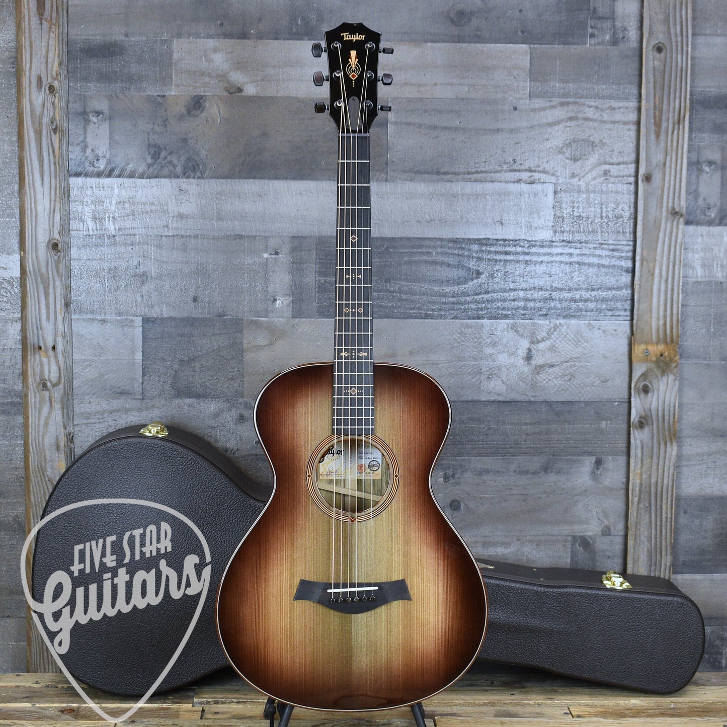 Taylor Custom Grand Concert "Monument" Acoustic Guitar with Brown Deluxe Hard Shell Case