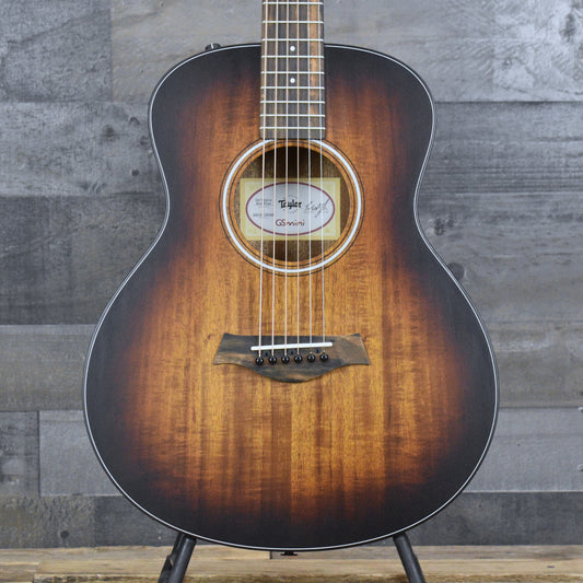 Taylor GS Mini-e Koa Plus Hawaiian Koa Top - Shaded Edgeburst with Aerocase