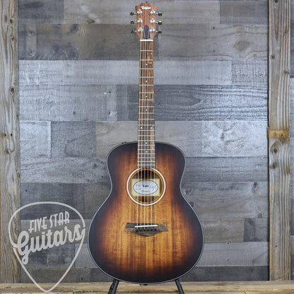 Taylor GS Mini-e Koa Plus Hawaiian Koa Top - Shaded Edgeburst with Aerocase