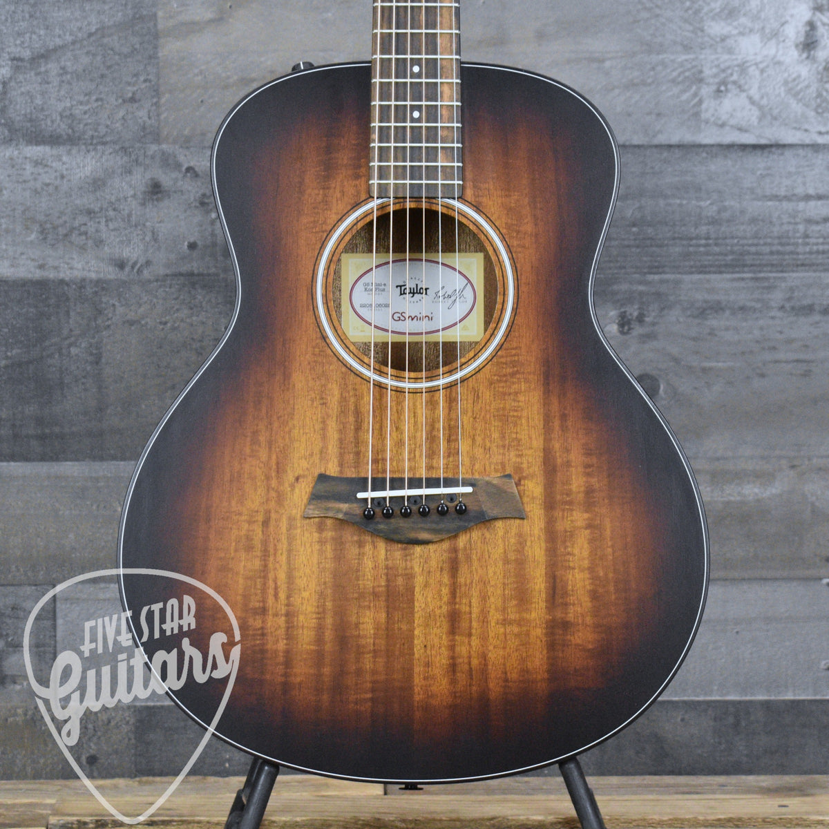 Taylor GS Mini-e Koa Plus Hawaiian Koa Top - Shaded Edgeburst with Aerocase