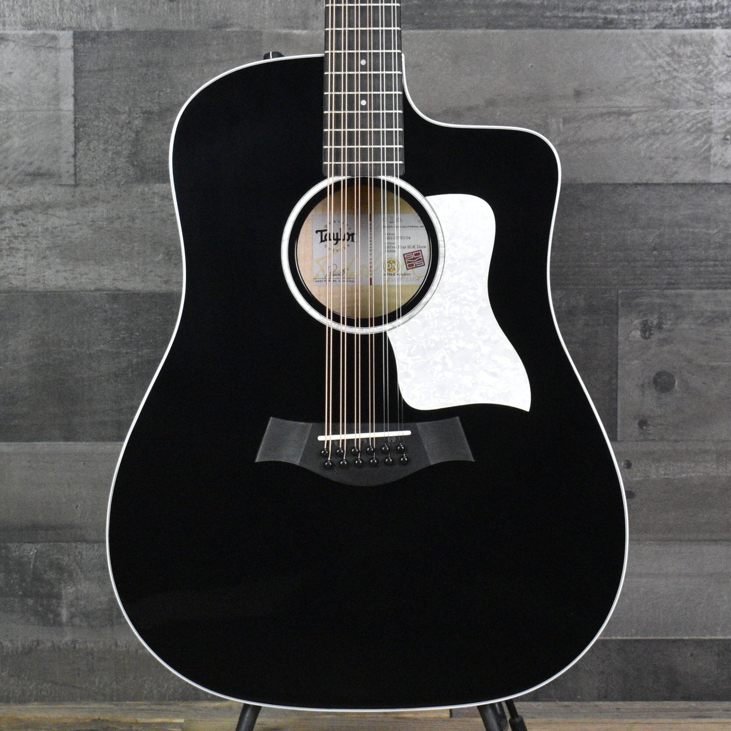Taylor Somos 250ce Plus BLK "Doce Doble" 12-string - Black with Taylor Aerocase