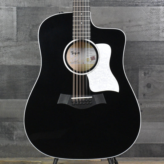 Taylor Somos 250ce Plus BLK "Doce Doble" 12-string - Black with Taylor Aerocase