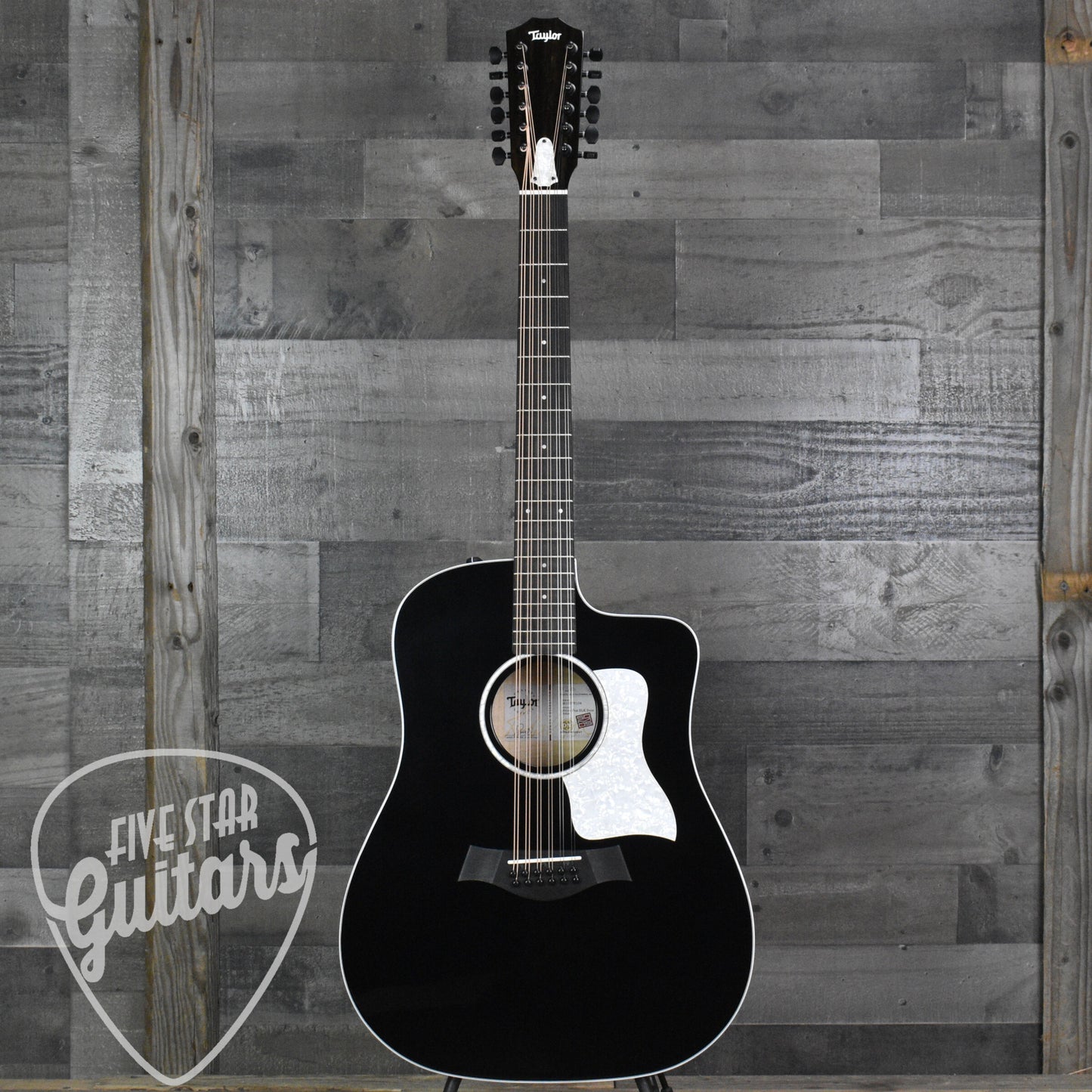 Taylor Somos 250ce Plus BLK "Doce Doble" 12-string - Black with Taylor Aerocase