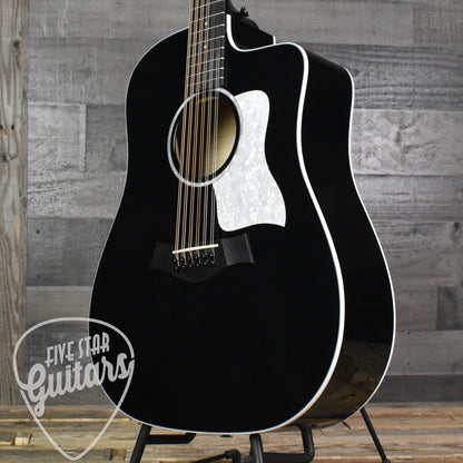 Taylor Somos 250ce Plus BLK "Doce Doble" 12-string - Black with Taylor Aerocase
