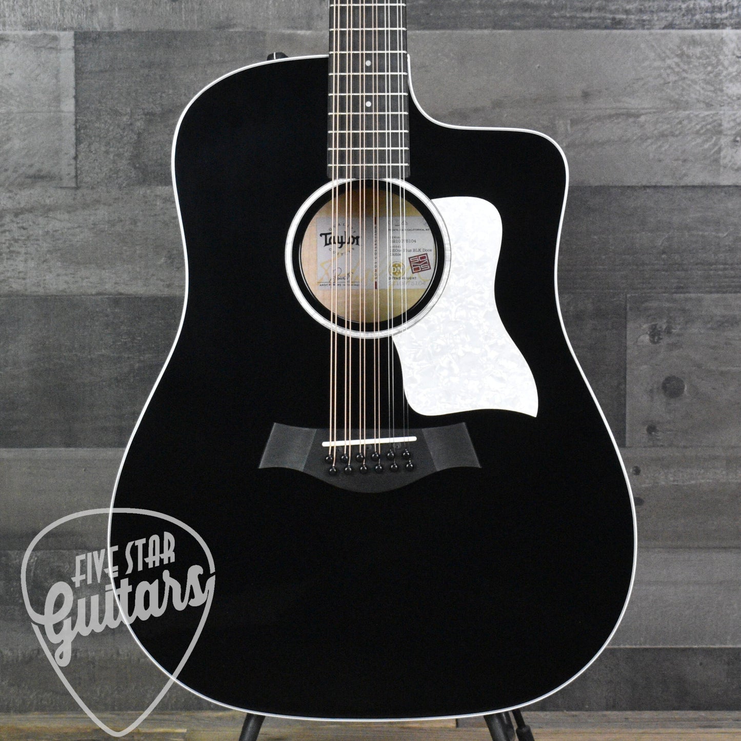 Taylor Somos 250ce Plus BLK "Doce Doble" 12-string - Black with Taylor Aerocase