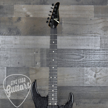 Tom Anderson Angel Player - Black with White Dog Hair with Hardshell Case