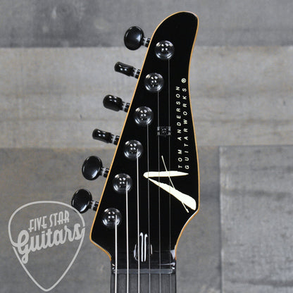 Tom Anderson Angel Player - Black with White Dog Hair with Hardshell Case