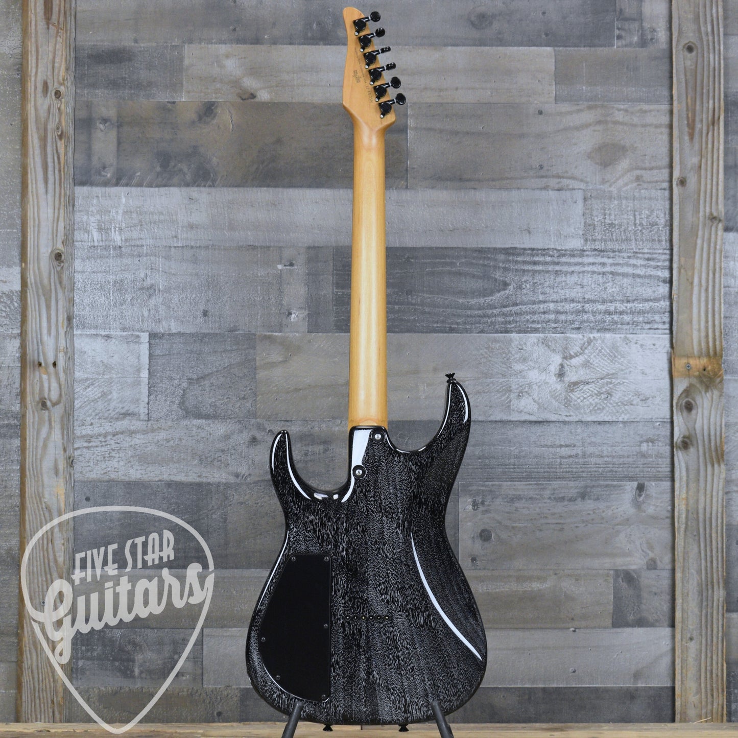 Tom Anderson Angel Player - Black with White Dog Hair with Hardshell Case