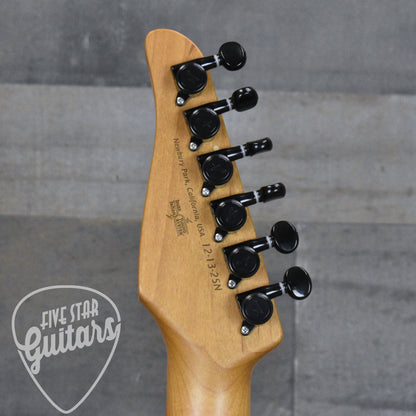 Tom Anderson Angel Player - Black with White Dog Hair with Hardshell Case