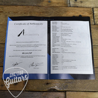 Tom Anderson Angel  - Purple WakeSurf/Purple Doghair Back with Gigbag