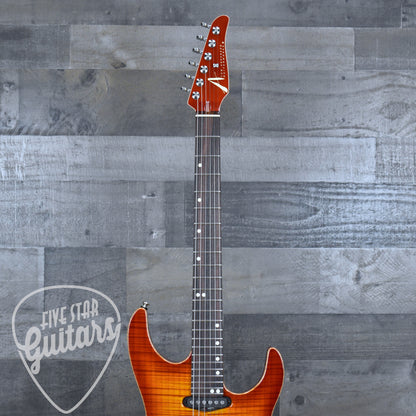Tom Anderson Angel with Hardshell Case - Fire Burst with Binding