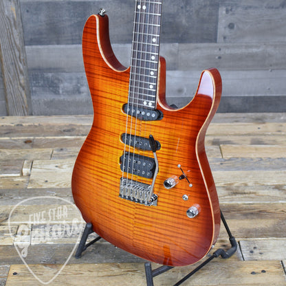 Tom Anderson Angel with Hardshell Case - Fire Burst with Binding