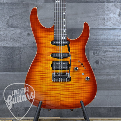Tom Anderson Angel with Hardshell Case - Fire Burst with Binding