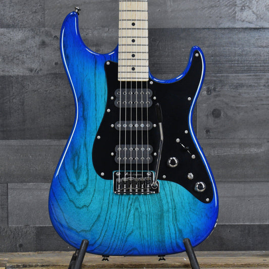 Tom Anderson Classic - Bora to Transparent Blue Burst with Gigbag