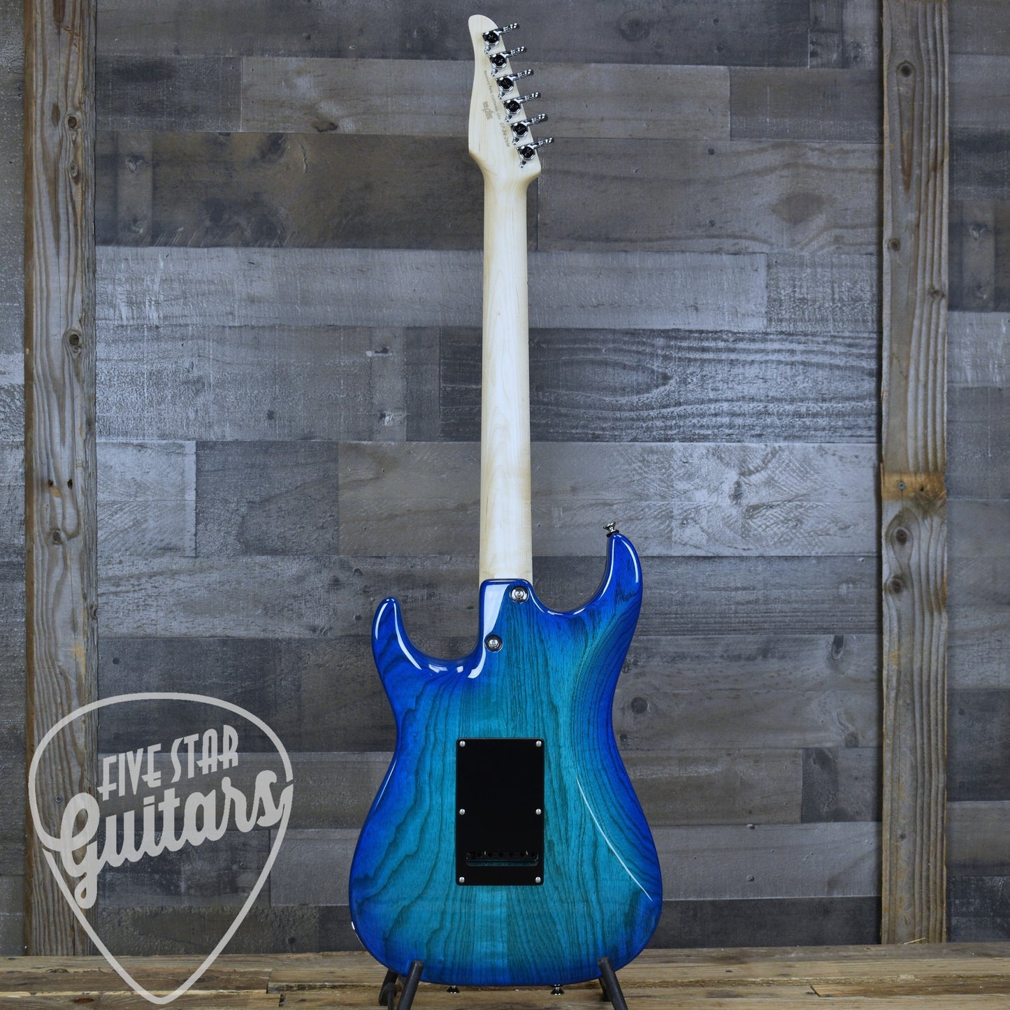 Tom Anderson Classic - Bora to Transparent Blue Burst with Gigbag