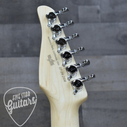 Tom Anderson Classic - Bora to Transparent Blue Burst with Gigbag