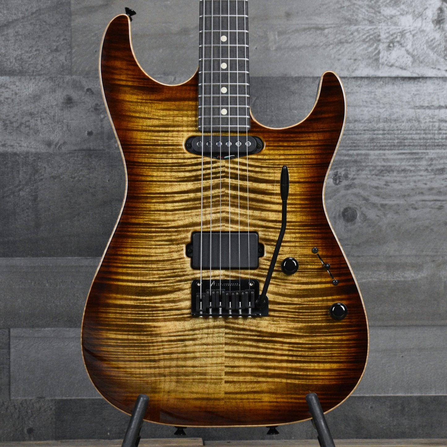 Tom Anderson Cobra S - Natural Mocha Burst with Binding with Gig Bag