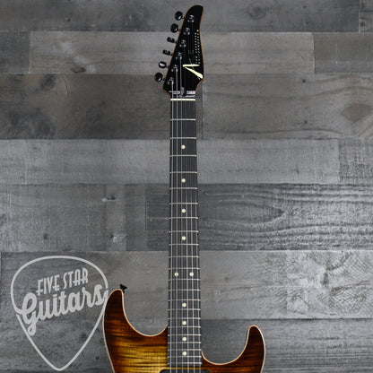 Tom Anderson Cobra S - Natural Mocha Burst with Binding with Gig Bag