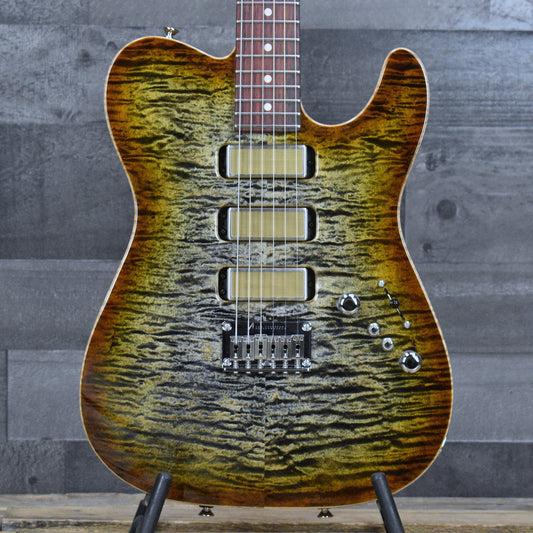 Tom Anderson Cobra - Natural Black to Honey Burst with Gigbag