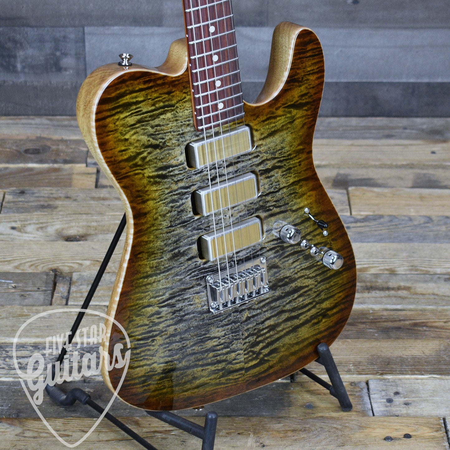 Tom Anderson Cobra - Natural Black to Honey Burst with Gigbag