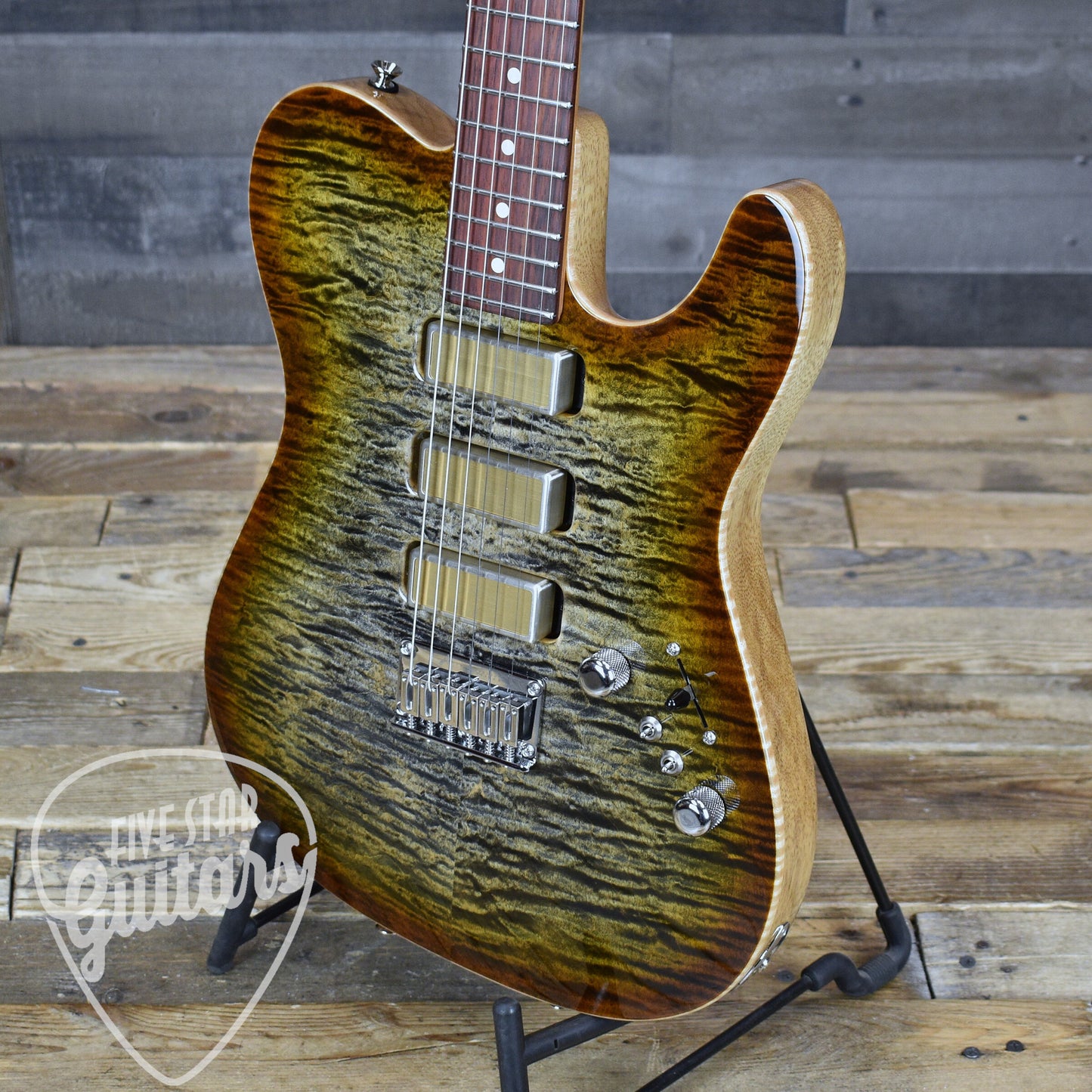Tom Anderson Cobra - Natural Black to Honey Burst with Gigbag