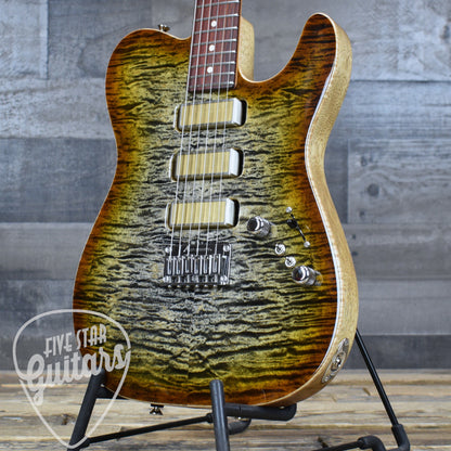 Tom Anderson Cobra - Natural Black to Honey Burst with Gigbag