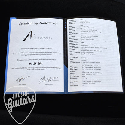 Tom Anderson Cobra - Natural Black to Honey Burst with Gigbag
