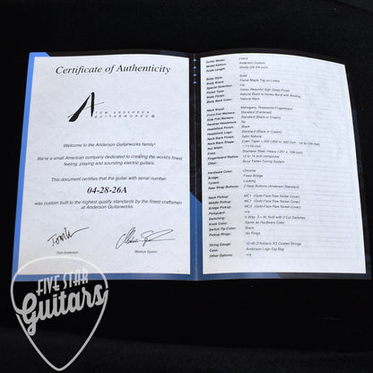 Tom Anderson Cobra - Natural Black to Honey Burst with Gigbag