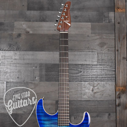 Tom Anderson Drop Top Bound - Ultraviolet Blue Burst/White Back with Hard Shell Case