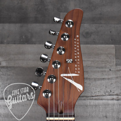 Tom Anderson Drop Top Bound - Ultraviolet Blue Burst/White Back with Hard Shell Case