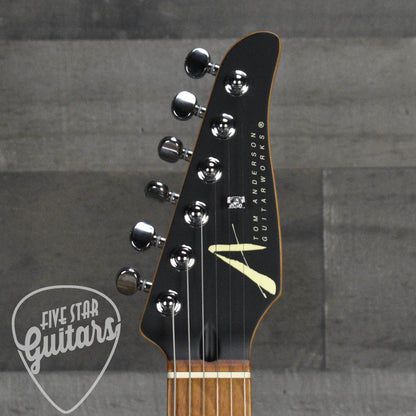 Tom Anderson Drop Top - Satin Natural Mocha Burst with Binding, Transparent Brown Back and Hard Shell Case