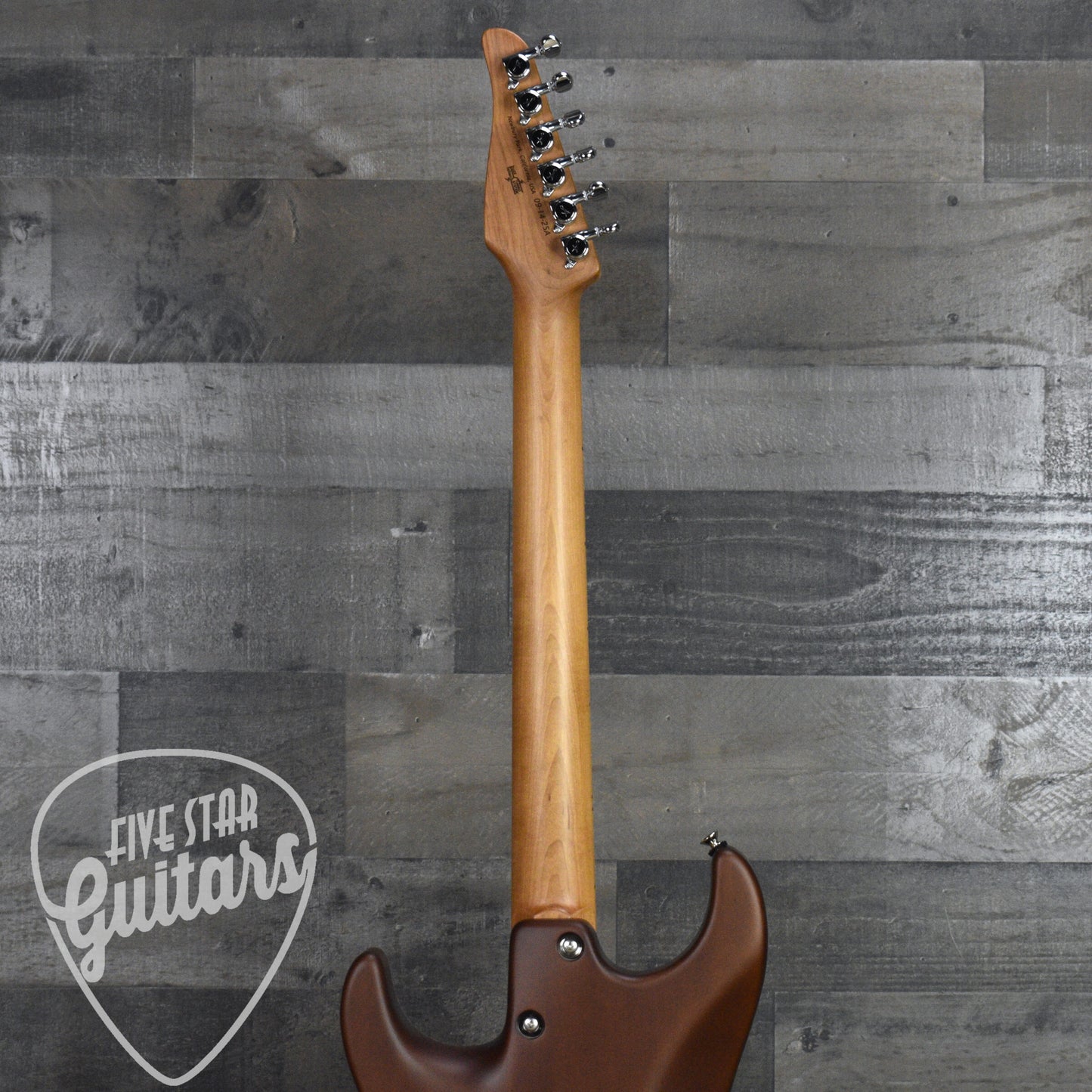 Tom Anderson Drop Top - Satin Natural Mocha Burst with Binding, Transparent Brown Back and Hard Shell Case