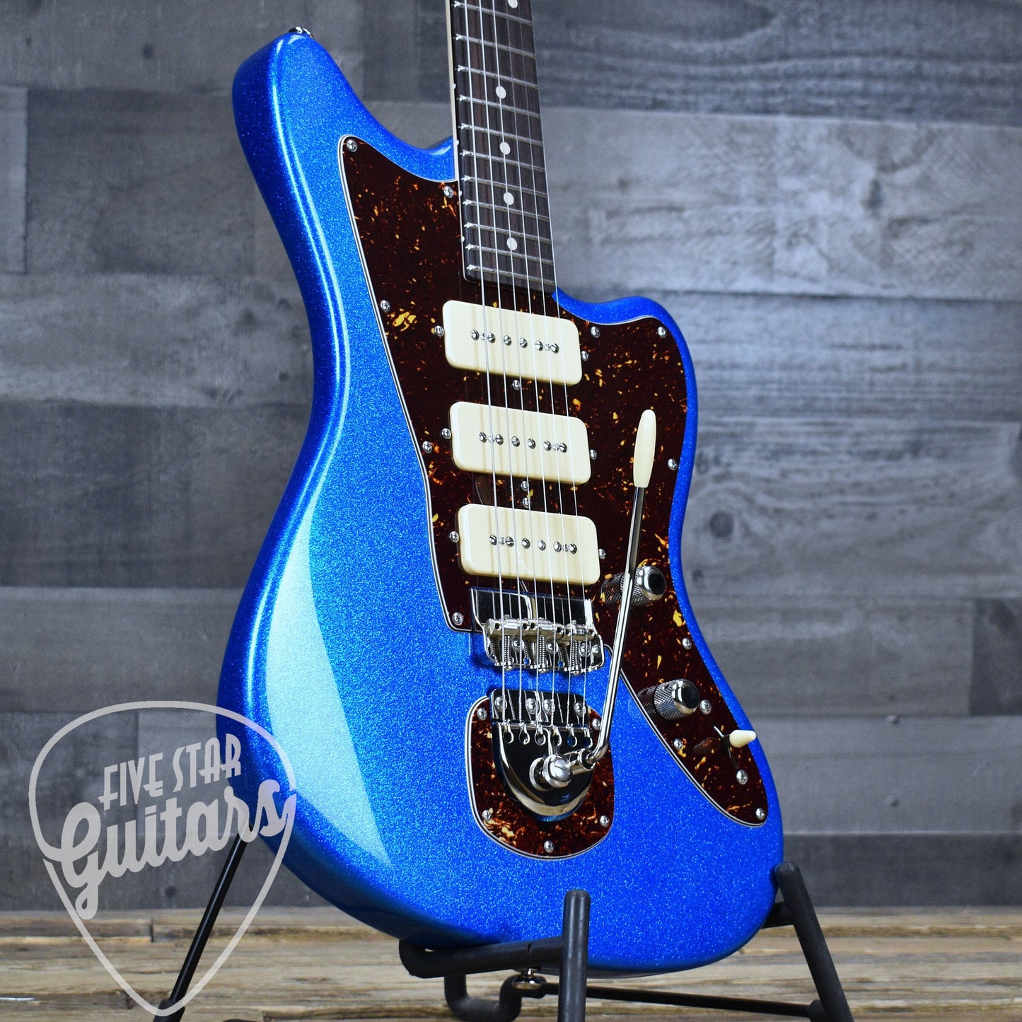 Tom Anderson Raven Classic - Big Sparkle Candy Apple Blue with Gig Bag