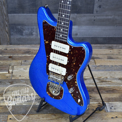Tom Anderson Raven Classic - Big Sparkle Candy Apple Blue with Gig Bag